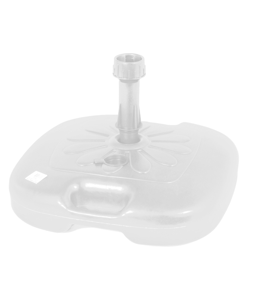 BASE PER OMBRELLONE IN PLASTICA BIANCO 45X45 CM Ø 32 MM